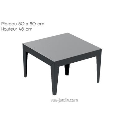 Table Basse Carrée Zef 80 Pieds Droits ou Effilés